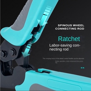 Pinza a crimpatura terminale a perno in acciaio autoregolante a quattro esagonali pressatura a freddo 0.5-6mm strumento elettrico a cricchetto risparmio di manodopera - Product Image 2