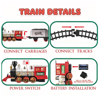 Set de Tren de Juguete de Plástico con Luz, Música y Humo - Programa de Regalos Minoristas para Catálogos de Temporada y Exhibiciones de Reventa Global