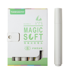 Juego de bolígrafos Resaltadores de ojos estéticos, Resaltadores triangulares veganos OEM con protección ocular bonita, bolígrafos convenientes para resaltar - Product Image 1