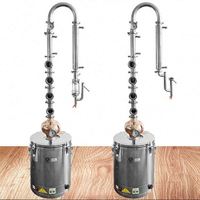 REALMAX 50L Alambic en Cuivre Rouge pour Distillation d'Alcool Domestique - Équipement de Distillation pour Gin, Vodka, Whisky, Brandy