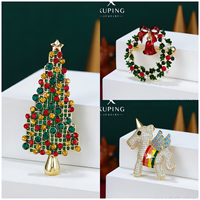 Broche de Noël XUPING, cadeaux, fêtes, bijoux de mode, broches pour femmes, strass, décoration de vacances, broche raffinée