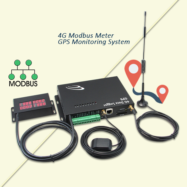 Intelligent GPS Ethernet 4G Modbus Data Recorder Wireless Gps Tracking Device Modbus 4G Network Data Logger with GPS Module