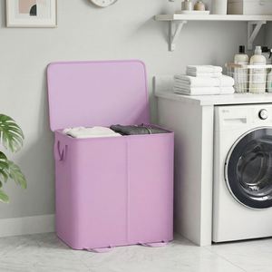136L Purple <b>Large</b> Laundry <b>Baskets</b> Freestanding Laundry Hampers Collapsible Clothes Hamper with Reinforced Handles - Product Image 6