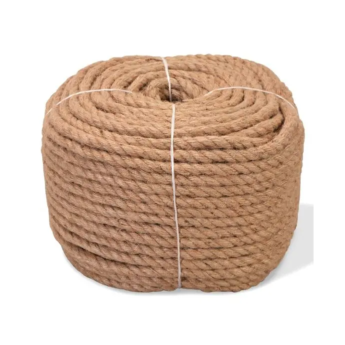 Corda de juta 100% natural trançada, corda de decoração DIY, corda de sisal reciclável de 1-50 mm feita em Bangladesh