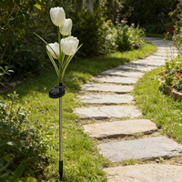 Bunga Tulip Buatan dengan Sentuhan Realistis, Tangkai Tulip Mirip Asli untuk Dekorasi Meja Rumah, Dekorasi Taman Tulip.