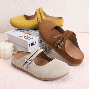 Meilleure Vente Nouveauté Chaussures <span class=keywords><strong>Femme</strong></span> à Semelle Épaisse pour l'Extérieur, Demi-Mules Tendance à Bout Fermé Rehaussantes <span class=keywords><strong>Birkenstock</strong></span> - Product Image 3