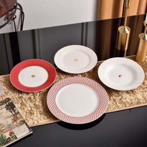Red Line Porcelain Tableware Luxury Design for Restaurants and Weddings Includes Plates Bowls and <b>Cup</b> Kit - Product Image 3