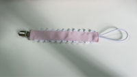 Chaînes de sucettes personnalisées avec logo imprimé, en ruban de polyester solide, avec design Rac Ric, pour bébés garçons et filles, cadeau