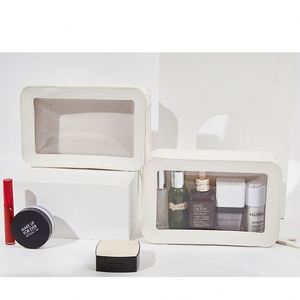 Custom <b>Clear</b> PVC Cosmetic <b>Bag</b> <b>Travel</b> Waterproof Transparent PVC Makeup Box Custom Wash <b>Bag</b> Custom PU Leather Makeup <b>Bag</b> - Product Image 2