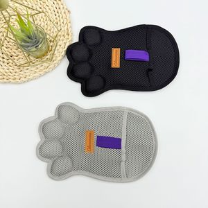 ถุงมือกรูมมิ่งสำหรับสัตว์เลี้ยงสำหรับแมวและสุนัข แปรงนวดนุ่มพร้อมดีไซน์รูปอุ้งเท้า เครื่องมือกำจัดขนอย่างอ่อนโยนสำหรับการดูแลสัตว์เลี้ยง - Product Image 3