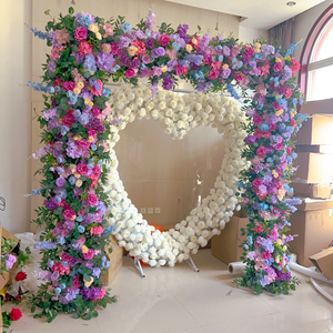 Arco de Flores Artificiales para Decoración de Bodas, Cumpleaños y Eventos, Arreglo Floral en Tonos Morado, Violeta, Lila y Lavanda - Product Image 6