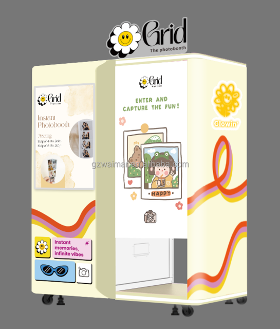 Coin Operated Commercial Automatic Scene Party Social 360 Photo Booth Touch Screen Vending Machine with Printer