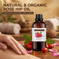Minyak Pijat Rose Hip Label Pribadi Botol 100ml OEM ODM Kustom