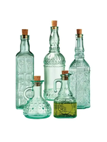 Distributeur d'huile d'olive et de vinaigre en verre vert avec couvercle en liège, bouteille hermétique pour condiments, design carré, lot de 4 pour assaisonnement de cuisine