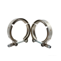 Collier de serrage en V en acier inoxydable robuste pour échappement, collier de raccordement pour tuyau d'échappement de voiture
