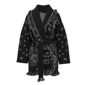 Maglione da Donna Personalizzato Primaverile Casual Design Retrò Motivo a Quadri 100% Acrilico <span class=keywords><strong>con</strong></span> <span class=keywords><strong>Frange</strong></span> Scollo a V Lavorato a <span class=keywords><strong>Maglia</strong></span> Jacquard Sfilacciato - Product Image 6