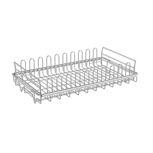 Stainless Steel 2-Tier Expandable <b>Dish</b> Drying <b>Rack</b> with Cup Holder, Bowl and Plate Organizer - Product Image 5