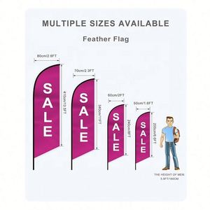 Banderas de Playa Promocionales, Pancartas de Fibra de Vidrio con Impresión Personalizada, Duraderas, en Forma de Lágrima, de Poliéster, para Exhibición Colgante en Eventos Publicitarios - Product Image 2