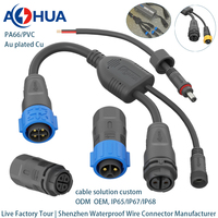 Connecteur Répartiteur d'Alimentation Étanche 2-4 Broches 1A-25A 12V-300V avec Verrouillage par Vis pour Harnais de Câblage Extérieur pour Driver LED