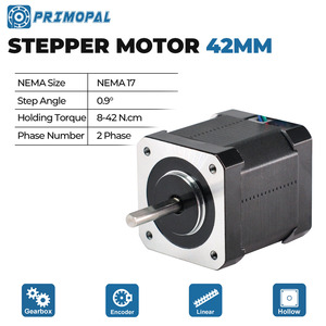 มอเตอร์สเต็ปเปอร์ไฮบริด PrimoPal <span class=keywords><strong>NEMA</strong></span> <span class=keywords><strong>17</strong></span> 2 เฟส <span class=keywords><strong>0.9</strong></span> องศา 42 มม. 4 สาย มอเตอร์แบบไบโพลาร์ สำหรับ CNC และการควบคุมการเคลื่อนที่ - Product Image 1