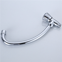 Robinet d'eau froide contemporain avec corps en alliage de zinc, poignée en plastique, cartouche entièrement en laiton, tuyau en acier inoxydable et capteur sans contact