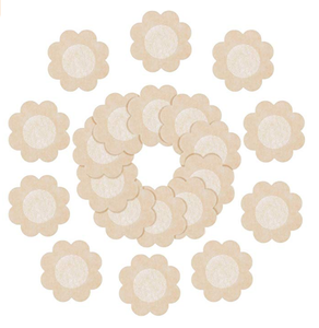 Wieder verwendbare Stoff nippel abdeckungen Einweg-Brust pasteten Klebende Satin blüten pasteten für Frauen - Product Image 4