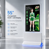 Kios Digital Signage Interaktif Dua Sisi, Tipe Lantai, Layar Sentuh 43/49/55 Inci