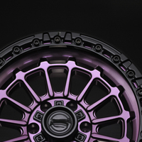 Jantes tout-terrain forgées professionnelles Beadlock 16 17 18 pouces en alliage noir et violet pour Toyota Tacoma Hilux