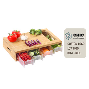 Ensemble de 3 planches à découper en bambou <span class=keywords><strong>bio</strong></span> avec logo personnalisé, planche à découper de cuisine avec poignée <span class=keywords><strong>pour</strong></span> cadeau promotionnel - Product Image 6