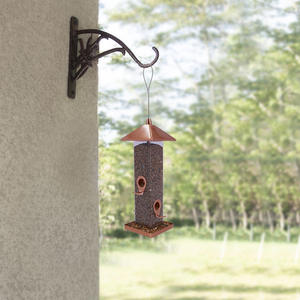 Mangeoire à oiseaux automatique en métal et plastique à suspendre pour l'extérieur, pour la cour et le jardin, conception personnalisée, fabricant chinois - Product Image 4