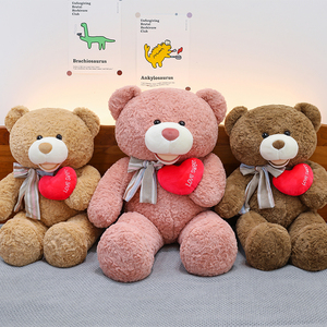 Oso de Peluche <span class=keywords><strong>Extra</strong></span> Grande para Abrazar - Lazo de Amor y Corazón Rojo, Regalo de San Valentín para Novia/Esposa, Muñeco de Peluche Gigante - Product Image 1