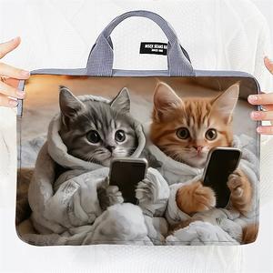 Housse d'ordinateur portable réutilisable et portable avec logo personnalisé, mignonne, 13, 14, 15 pouces, avec poignée, pour le travail, les voyages et la vie étudiante - Product Image 2