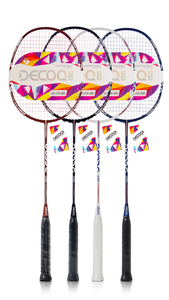 Decoq chuyên nghiệp sợi carbon cầu lông vợt 67cm chiều dài trọng lượng nhẹ trong nhà ngoài trời sử dụng PU Grip Graphite dệt bán buôn - Product Image 6