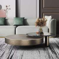 Meubles de salon, tables basses en métal de luxe, tables basses modernes simples en verre
