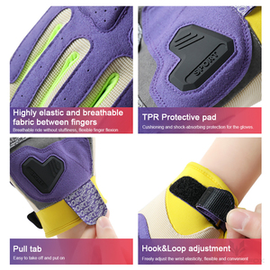 Gants de moto d'été pour femmes, respirants, pour le cyclisme en plein air, gants de moto à doigts entiers, compatibles avec les écrans tactiles, pour scooter, Guantes pour femmes - Product Image 5