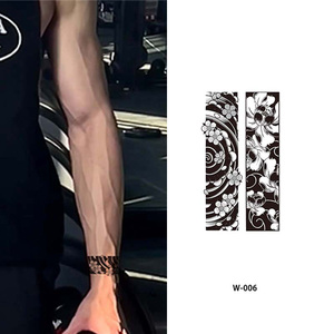 Tatuaje Temporal de Jugo Herbal Negro para Cintura, Calcomanía de Papel Semipermanente Realista para Brazo, Arte Corporal, Uso Profesional - Product Image 6
