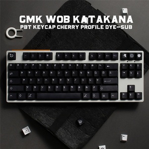 คีย์แคป <span class=keywords><strong>GMK</strong></span> สีดำ/น้ำเงิน แบบคาตาคานะ PBT โปรไฟล์เชอร์รี่ สำหรับสวิตช์เชอร์รี่ MX คีย์บอร์ดแบบกลไก DYE-SUB 61/64/87/96/104 เลยเอาท์ - Product Image 3