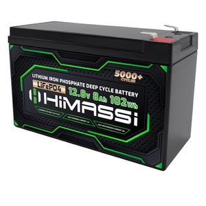 Precio al por mayor Lifepo4 <span class=keywords><strong>20HR</strong></span> Batería de litio <span class=keywords><strong>12V</strong></span> <span class=keywords><strong>8ah</strong></span> Ups Baterías para reemplazo de respaldo Plomo ácido - Product Image 1