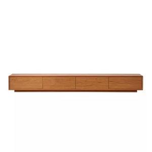 Meuble TV en bois massif, bois de cerisier, 240 cm, style moderne minimaliste, meuble de rangement pour salon - Product Image 5