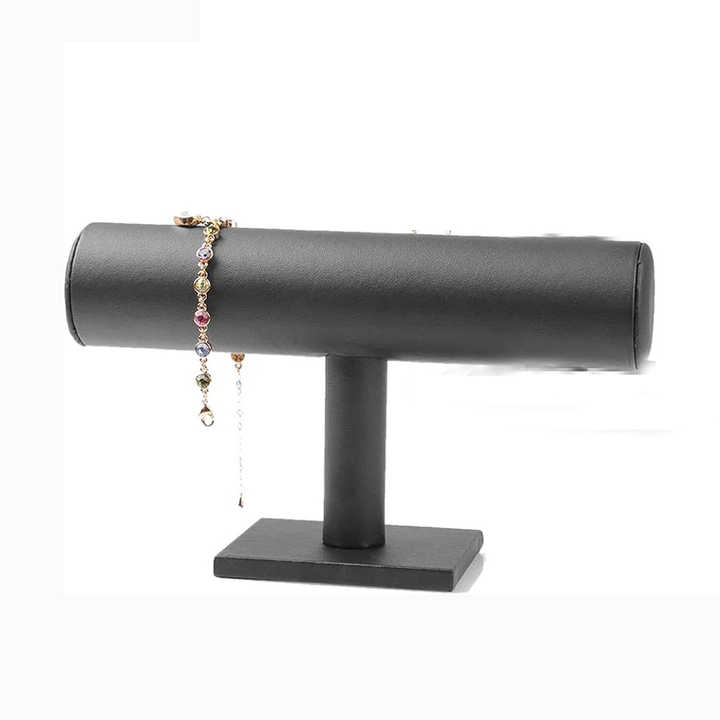 Huquary 6-Piece Jewelry Display Set – Necklace Stand & T-Bar Bracelet Holder In Black Velvet For Store Or Home - View #7