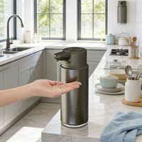 Distributeur automatique de savon de luxe pour la maison, en acier inoxydable 304, rechargeable par USB, OEM ODM, distributeur de savon automatique à capteur de bureau