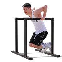 TBFIT Station de dips en acier robuste avec barres parallèles séparées et poignées en mousse pour l'entraînement de calisthénie et de planche