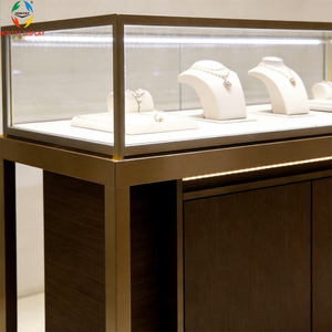 Kiosque à bijoux professionnel HonTay pour centre commercial de luxe, design îlot, <span class=keywords><strong>vitrine</strong></span> en verre trempé, éclairage LED, visibilité à 360 degrés - Product Image 5