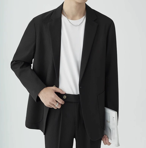 Nuevo Blazer Casual para <span class=keywords><strong>Hombre</strong></span> 2026, Chaqueta de Traje, Moda Ejecutiva, Uso Diario, Corte Entallado, Cierre de un Botón, Abrigo Formal - Product Image 4