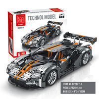 022027-1 Mustang 1:8 GT Auto Deportivo Gris Plateado Oscuro, Bloques de Construcción de Partículas Pequeñas, Juguete para Niños, Regalo