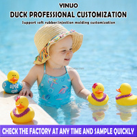 Jouets de bain en PVC de haute qualité, canards en caoutchouc multicolores de 2 pouces, grands, sûrs et non toxiques, couleurs vives, canards de plage en caoutchouc