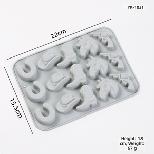 Moule en silicone thème Western Cowboy 15 cavités, formes chapeau et botte de cowboy, pour glaçons, chocolats, bonbons, savons, idéal pour fêtes, pâtisserie et loisirs créatifs - Product Image 5