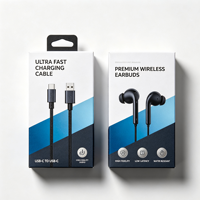 Boîte d'emballage en carton écologique pour accessoires de téléphone, câbles de données, chargeurs de téléphone, électronique grand public, vente en gros