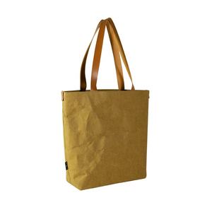 Precio de fábrica reutilizable diseño de logotipo personalizado gran color marrón de papel Kraft bolsa de compras con cierre de cremallera - Product Image 3