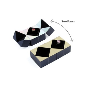 Hot Sale Cube Style Jewelry <b>Box</b> Custom Made Jewelry Boxes Fancy Ring <b>Display</b> <b>Box</b> - Product Image 5